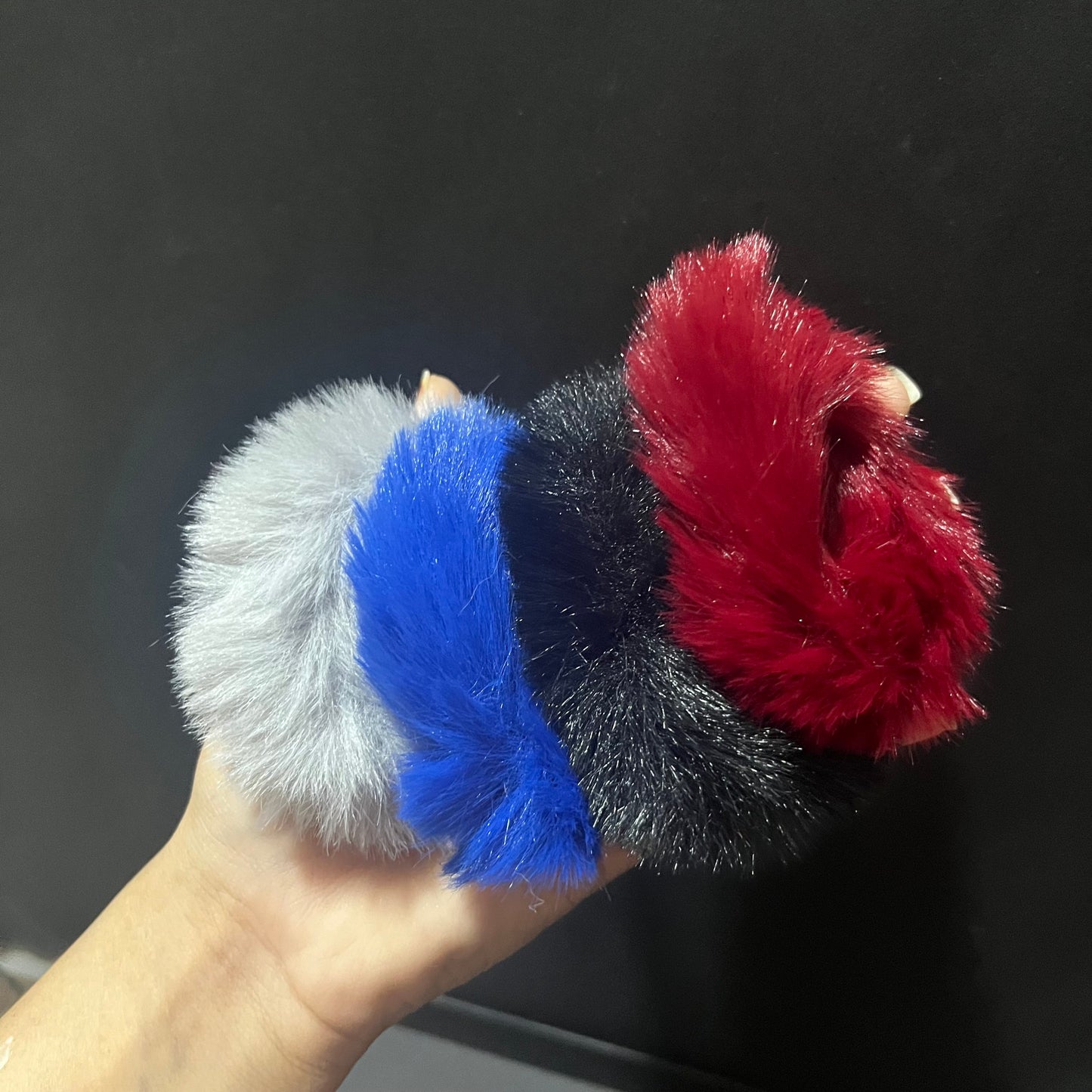 Cute Plush Hair Bands (Set Of 4)