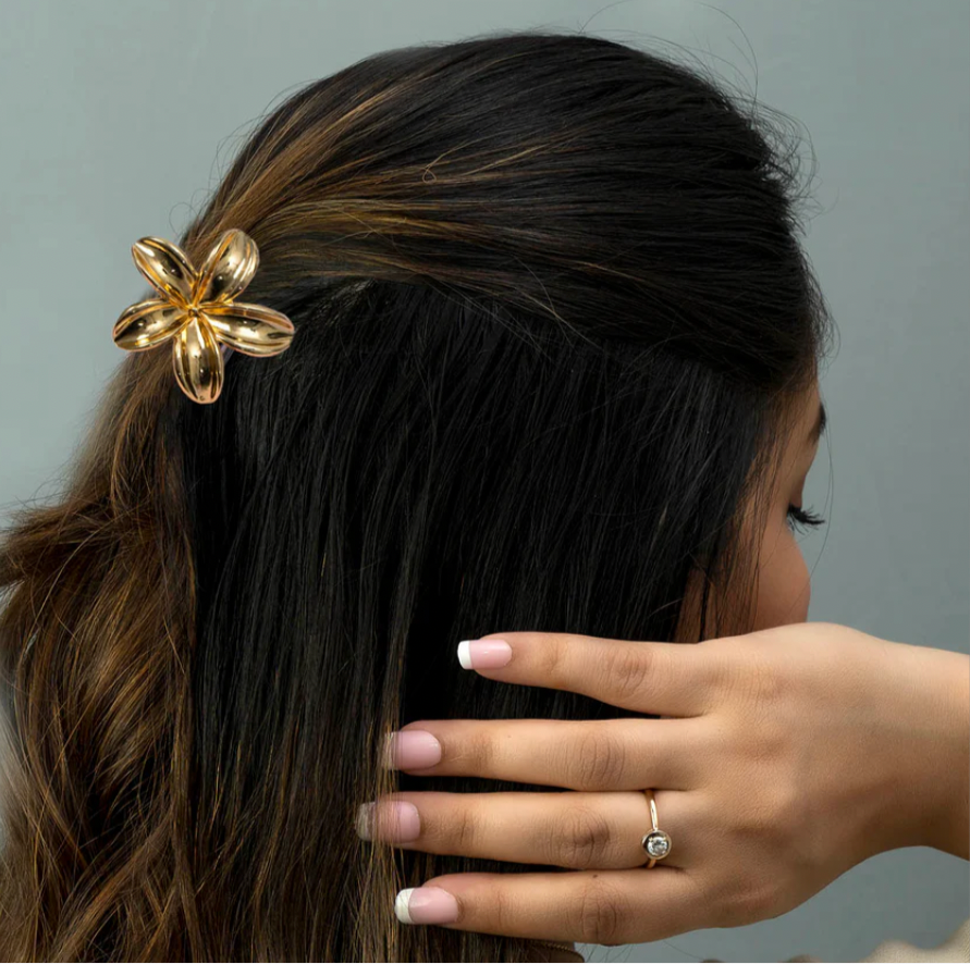 Golden Flower Haircuff Hair Tie