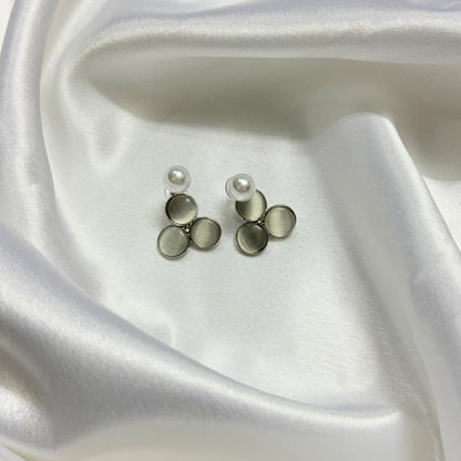 Silver-toned Dangle Korean Earring