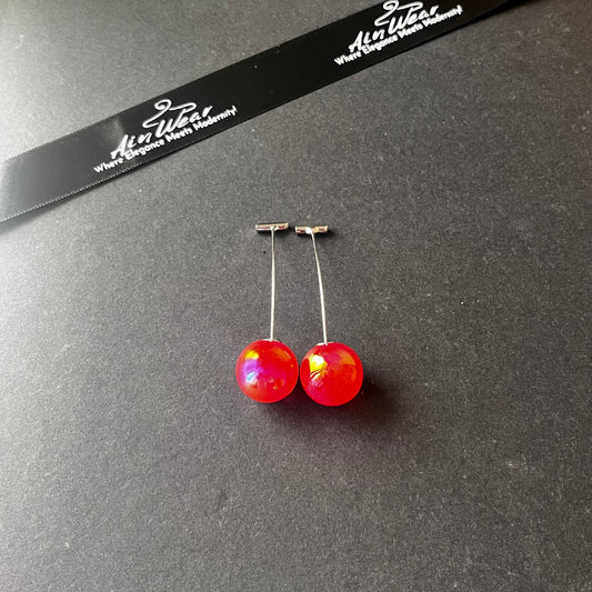 Aesthetic Red Cherry Earrings