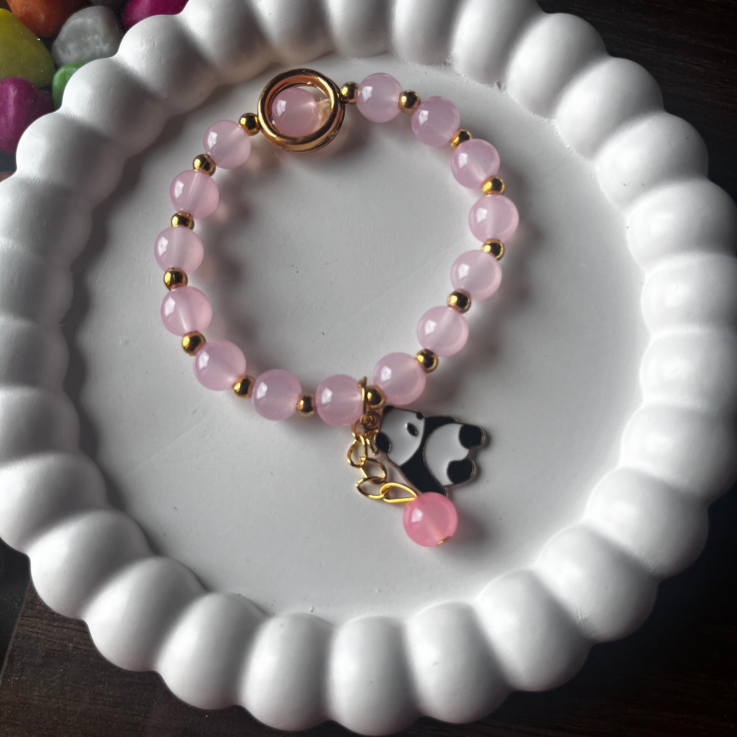 Pink Panda Charm Bracelet