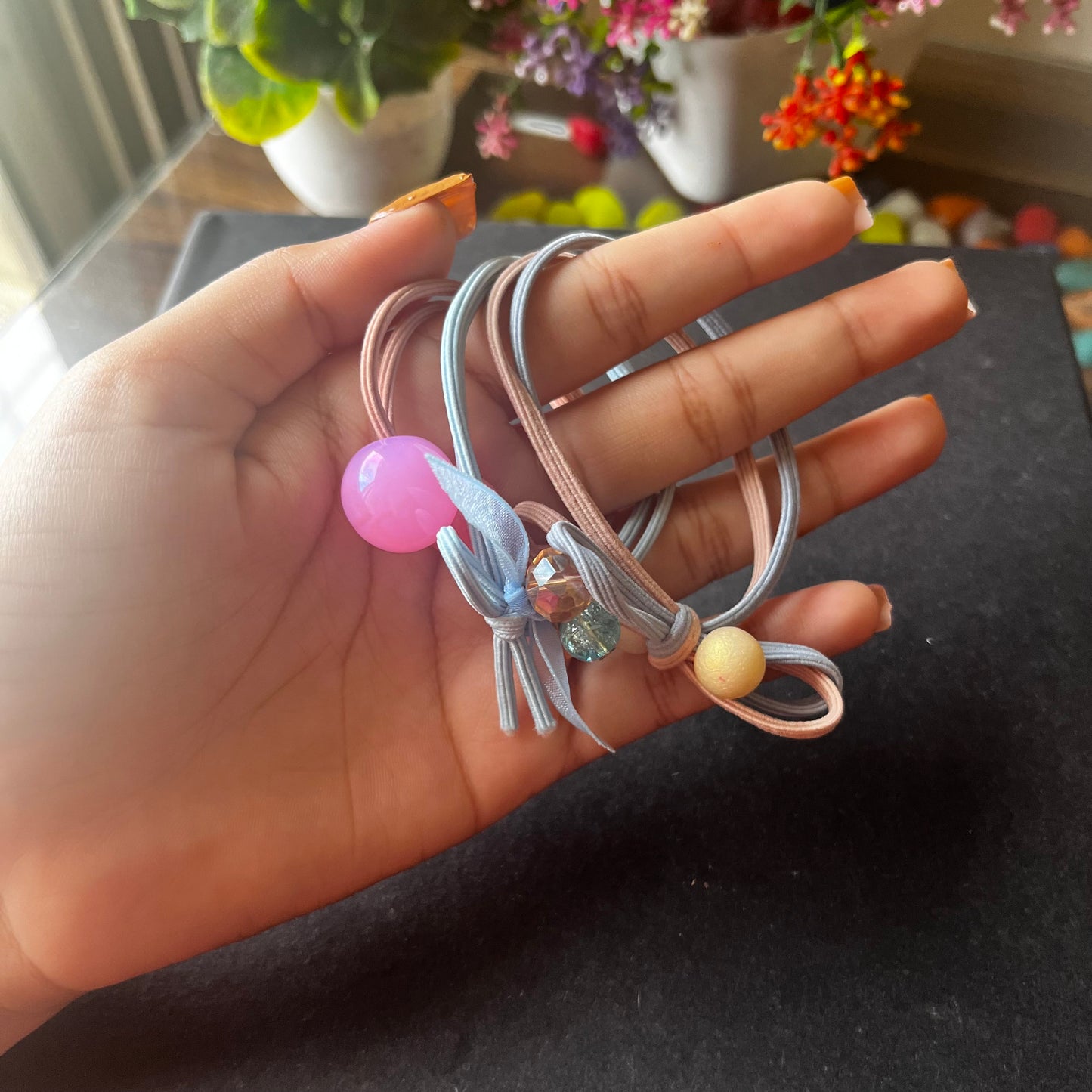 Fancy Cute Hair Rubber Band (Set Of 3)