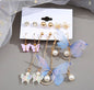 Floral Butterfly Earrings Combo (Pair Of 6)