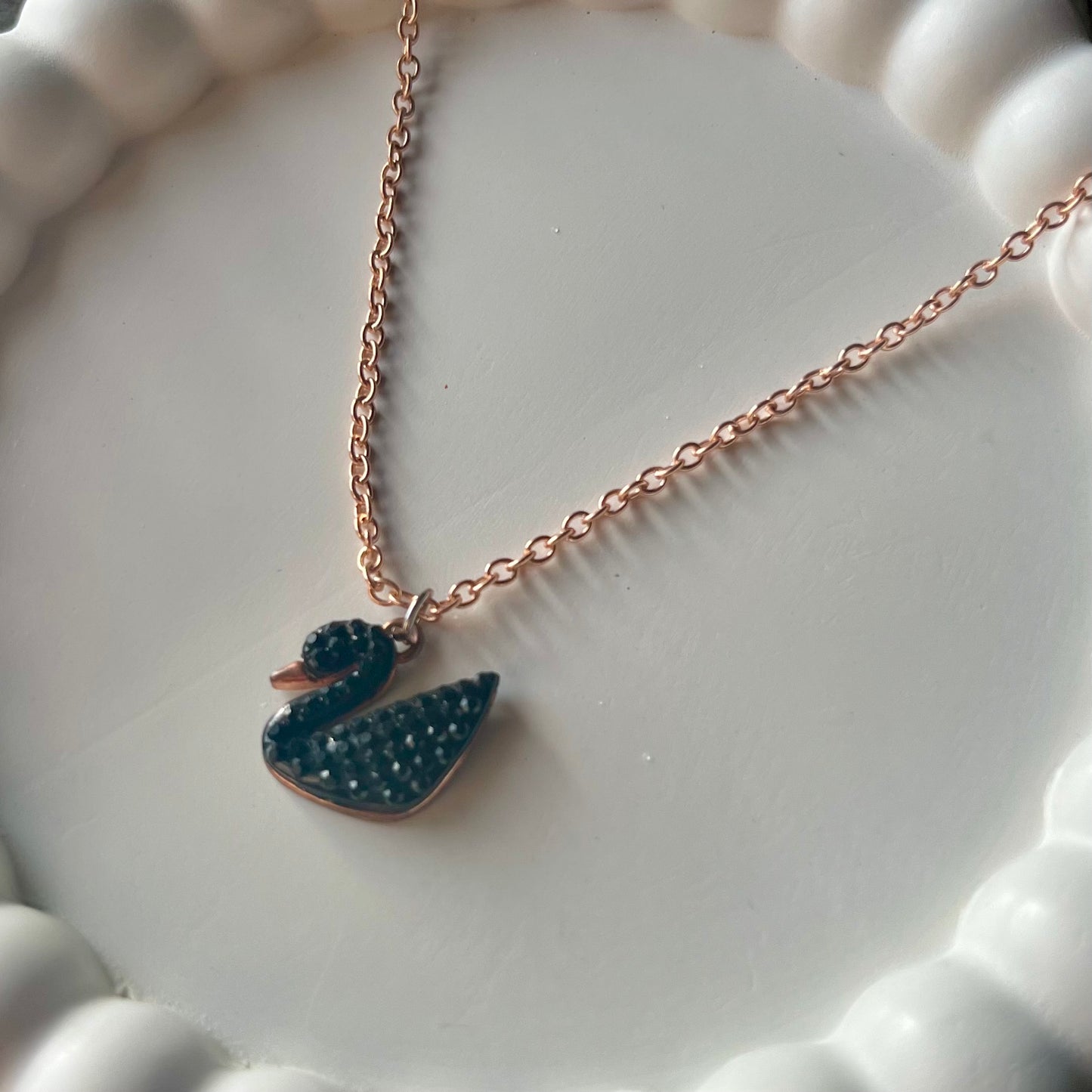 Black Swan/Duck Necklace