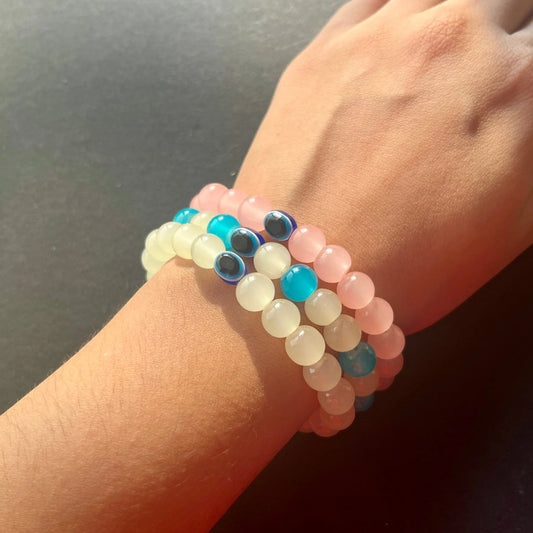 Trio Evil Eye Bracelet Combo Ain Wear