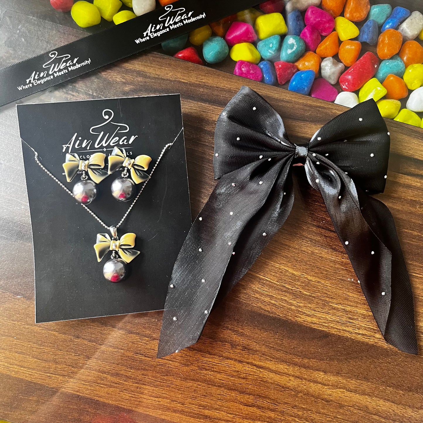 Bow Hair & Jewel Combo