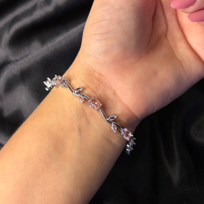 Viral Pink Tulip Anti Tarnish Bracelet