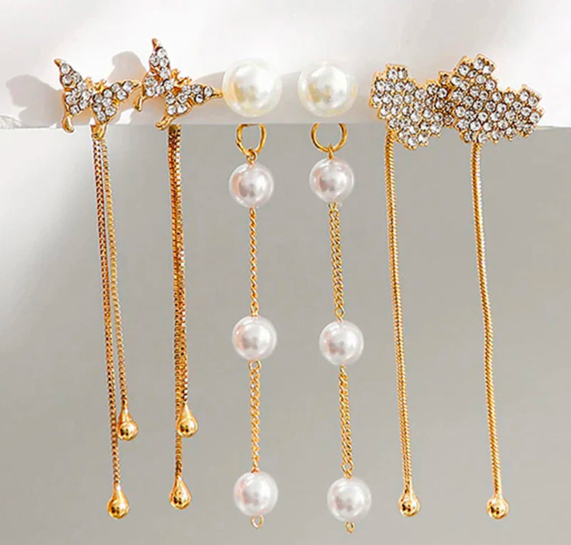 Luna Long Earrings (3 Pairs)