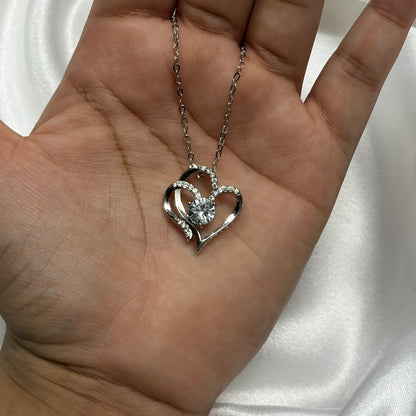 Viral Anti Tarnish American Diamond Studded Heart Pendant