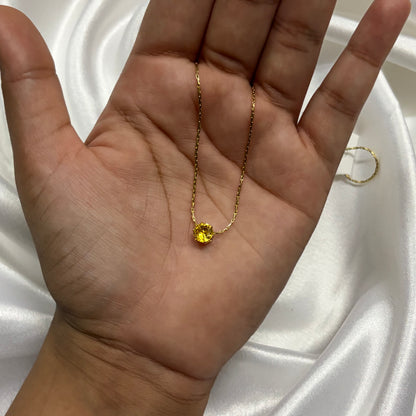 Viral Anti Tarnish Solitaire Necklace