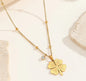 Gold Plated Stainless Steel Anti Tarnish Clover Themed Pendant