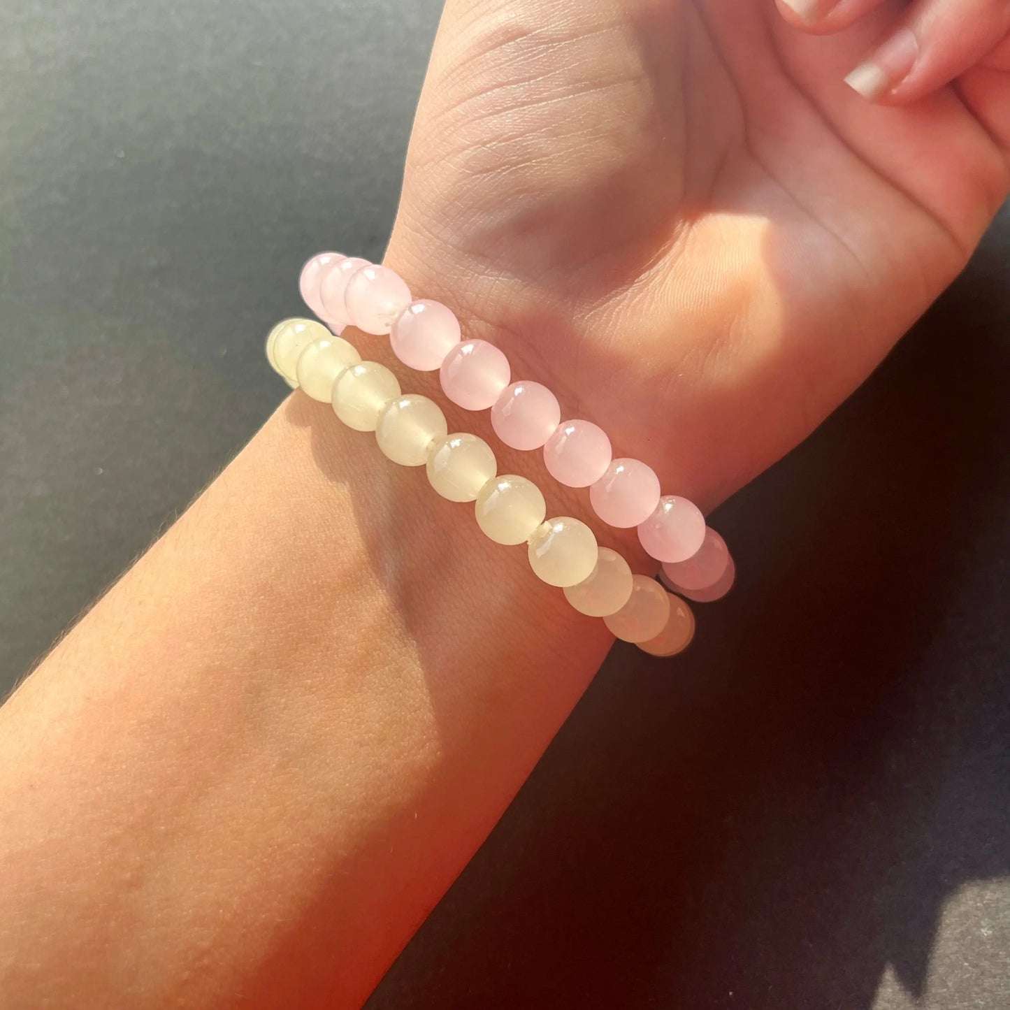 Pink & Yellow Evil Eye Distance Bracelets Ain Wear - Where Elegance Meets Modernity!