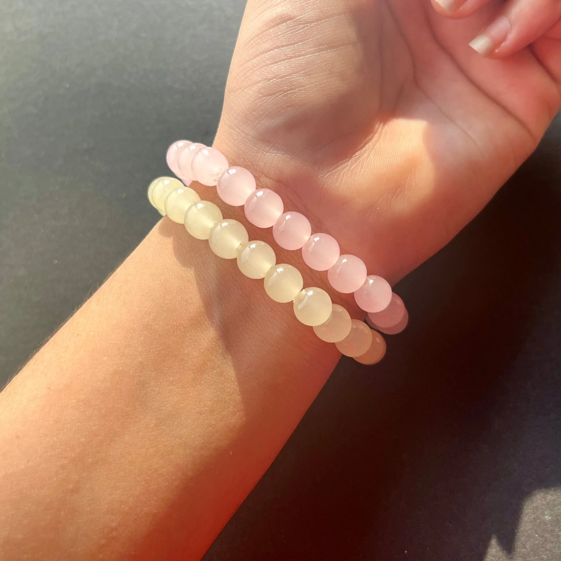Pink & Yellow Evil Eye Distance Bracelets Ain Wear - Where Elegance Meets Modernity!