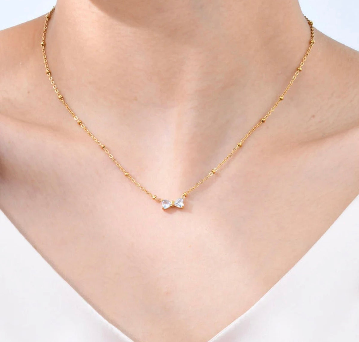 Viral Dainty Bow Anti Tarnish Pendant