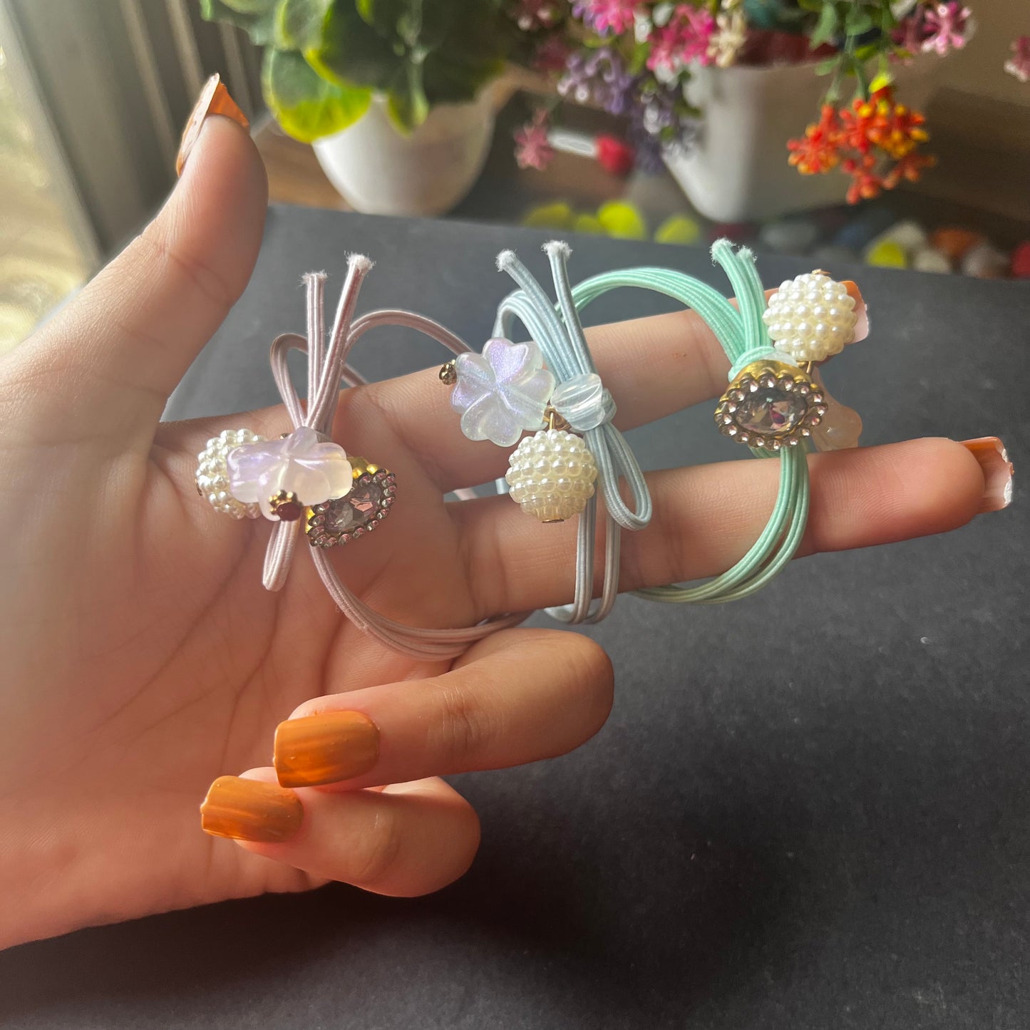 Fancy Hair Rubber Band (Set Of 3)