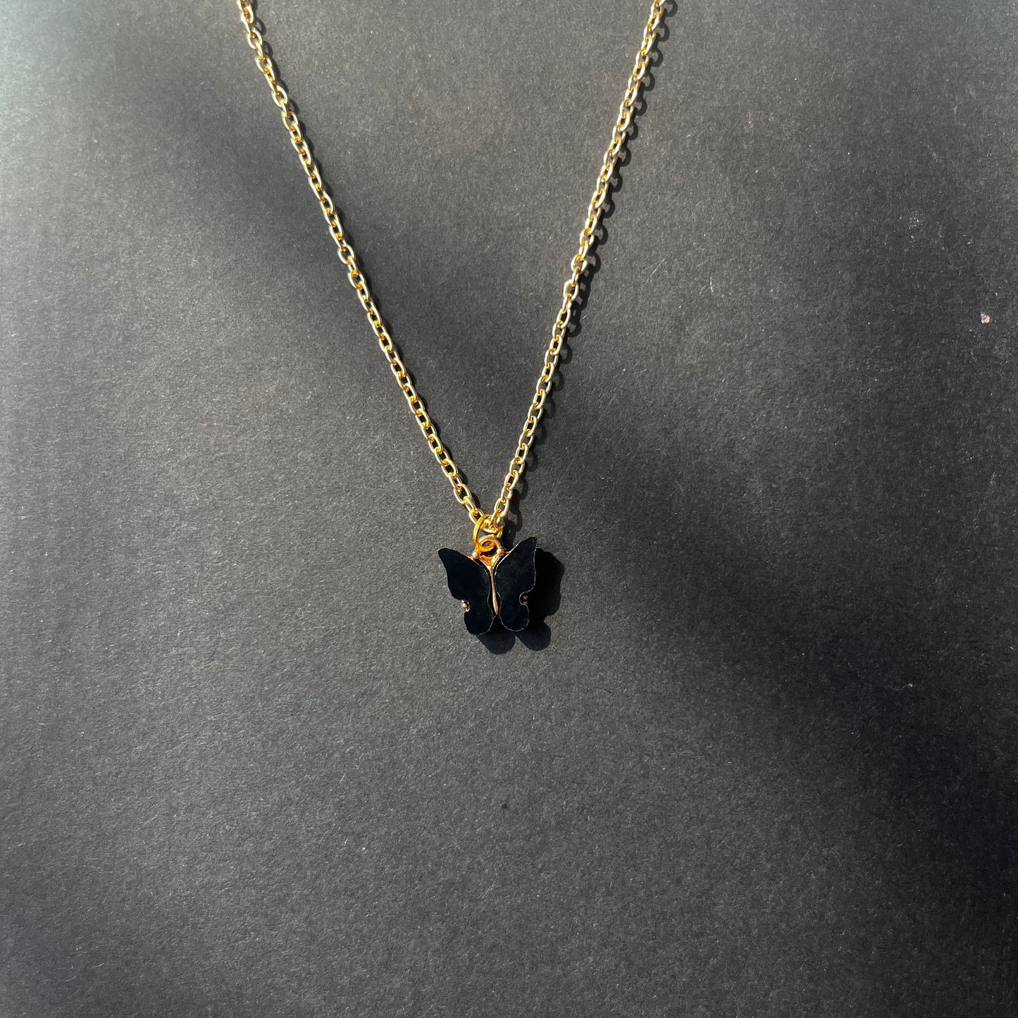 Black Butterfly Necklace