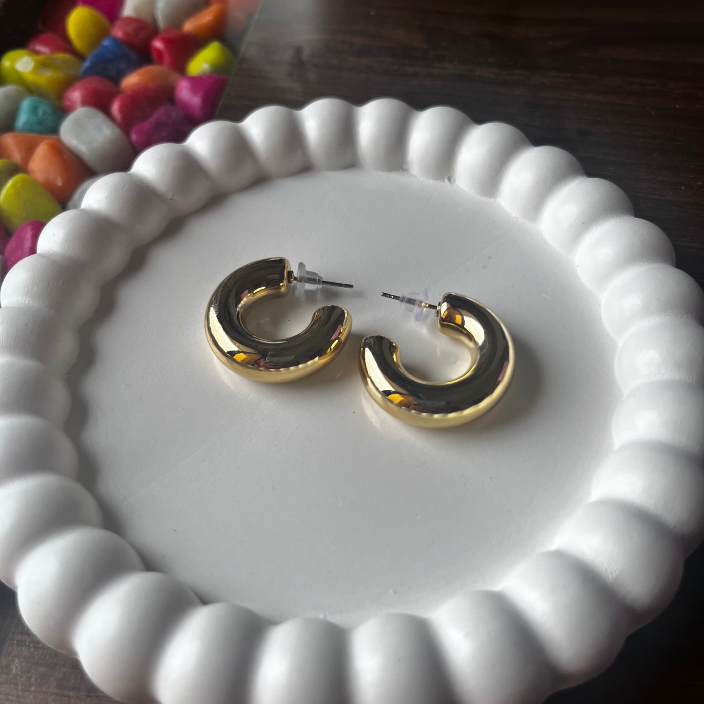 Golden Hoop Earrings