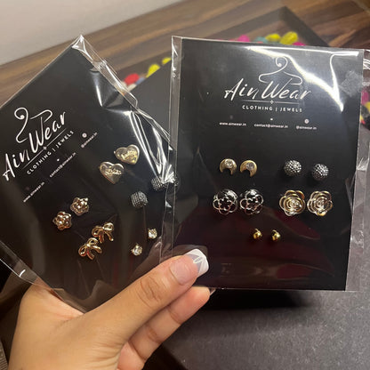 Minimal Earrings Combo (Pair Of 10 Earrings)