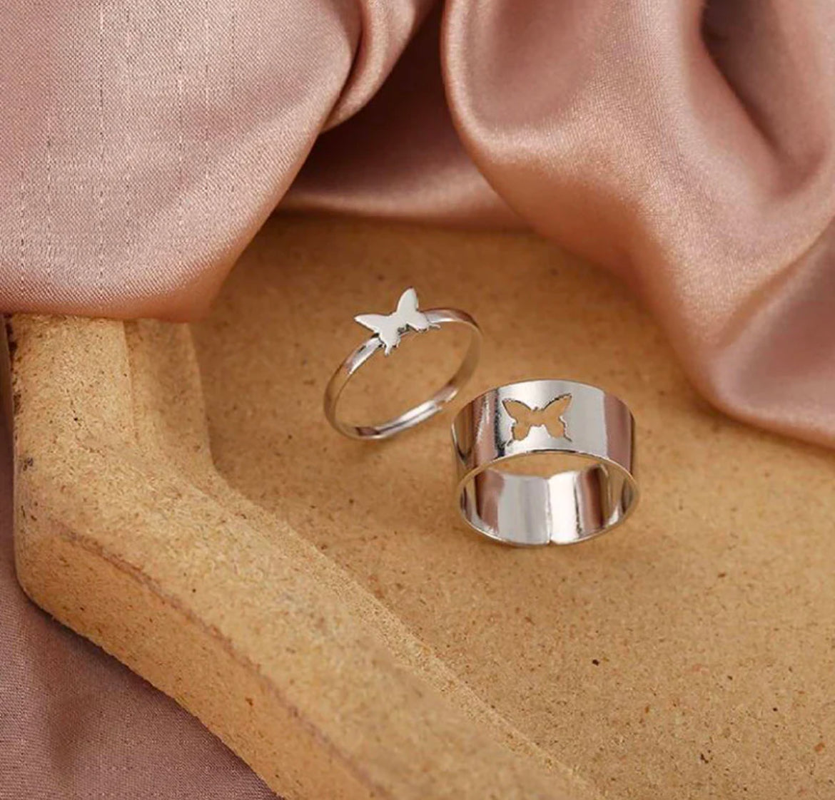 Butterfly Couple Rings