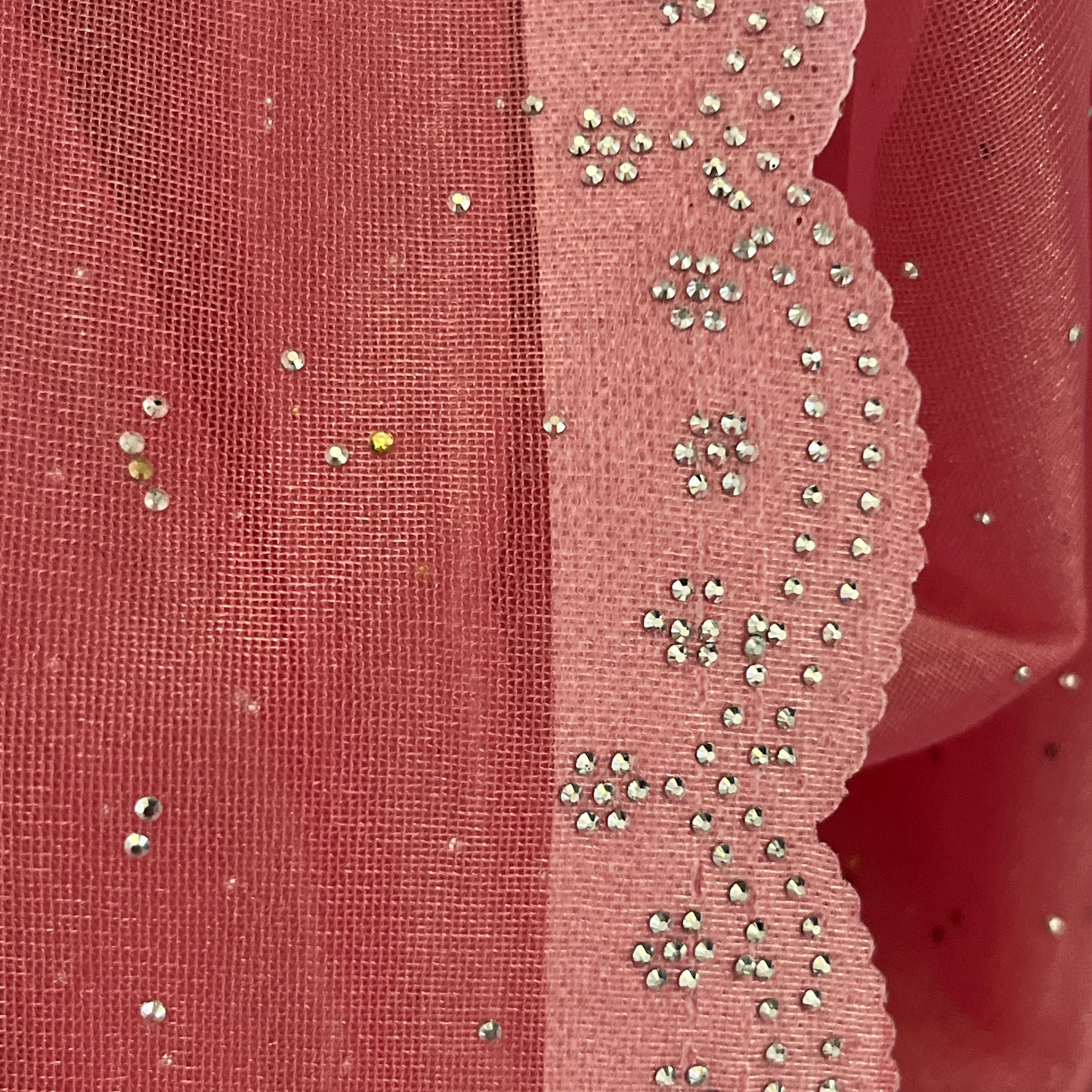 Pink Organza Silk Hand Work Saree