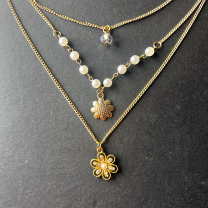 Flower Layered Necklace