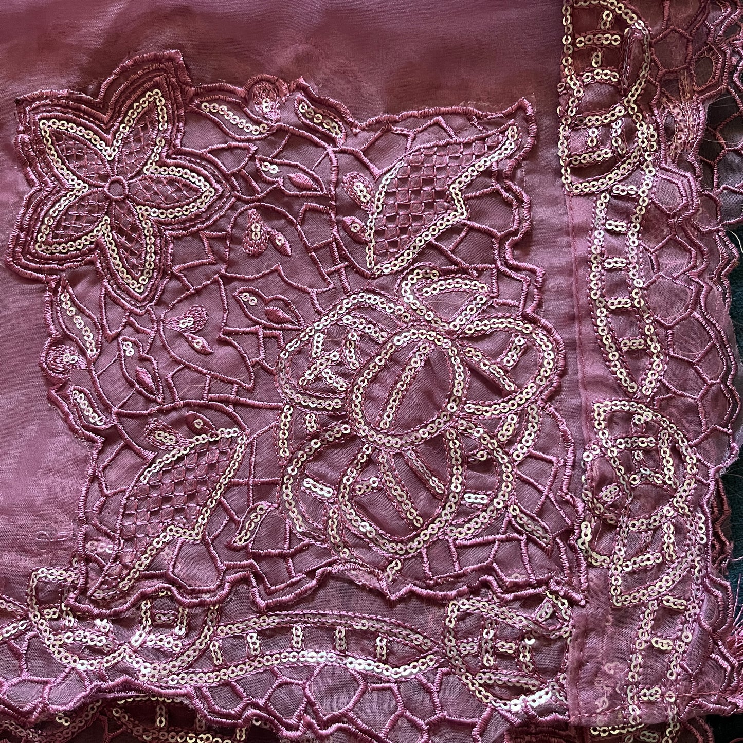 Noor Pink Embroidered Cut Work Suit