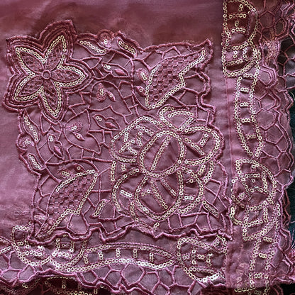 Noor Pink Embroidered Cut Work Suit