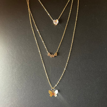 Heart & Butterfly Necklace