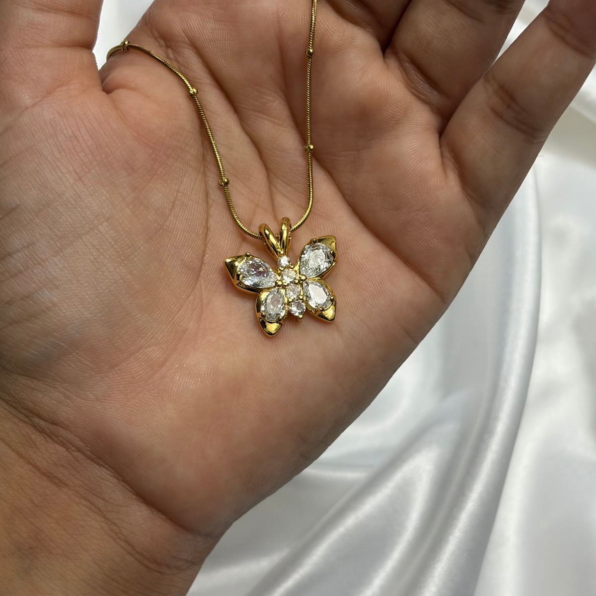 Viral Anti Tarnish Butterfly Pendant