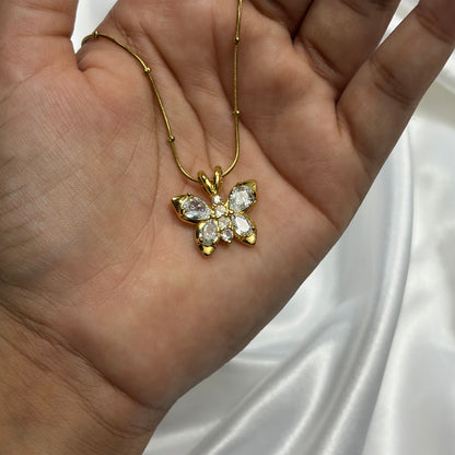 Viral Anti Tarnish Butterfly Pendant