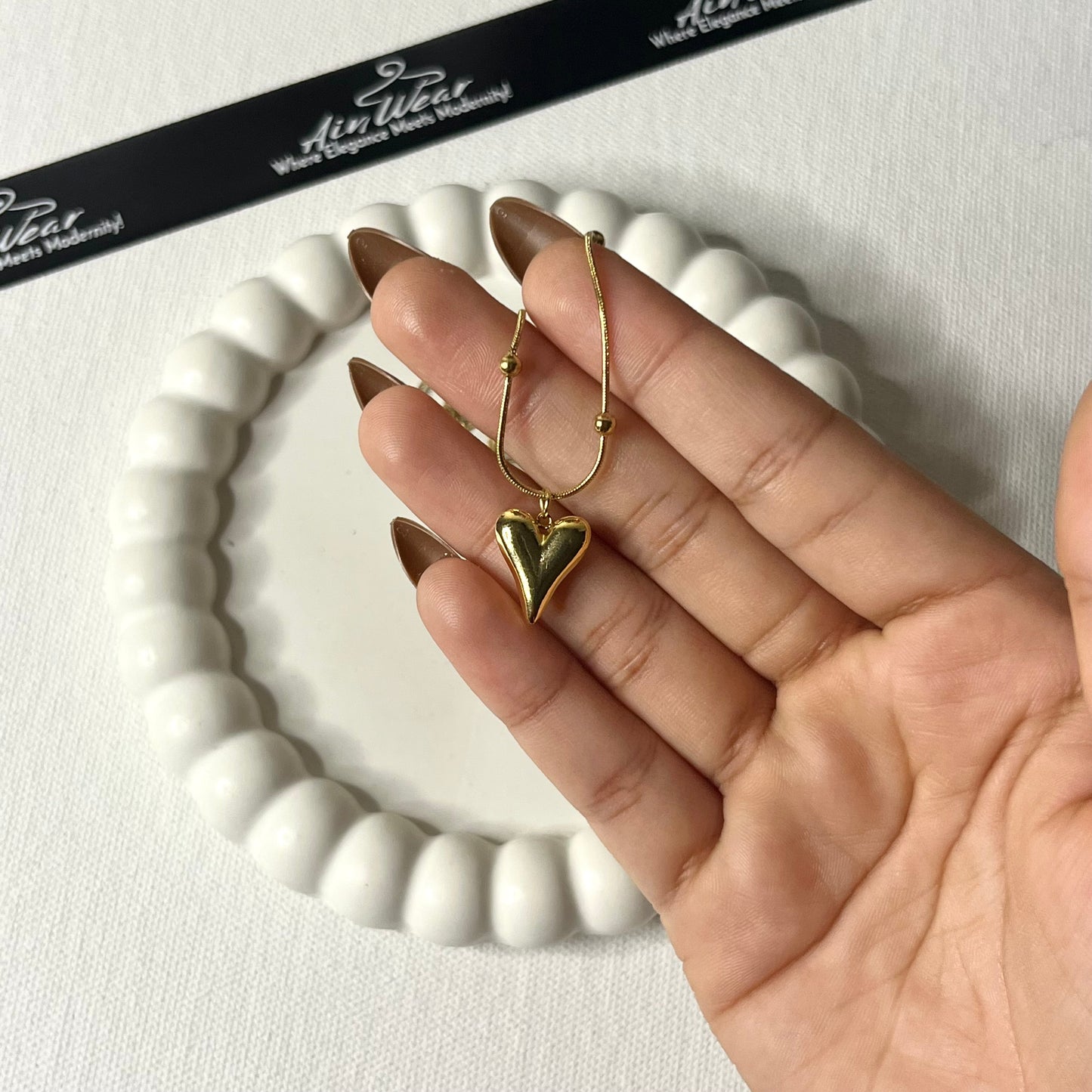 Viral Anti Tarnish Love Heart Necklace