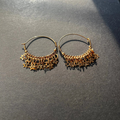 Golden Star Hoop Earrings Ain Wear - Where Elegance Meets Modernity!