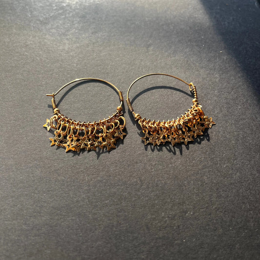 Golden Star Hoop Earrings Ain Wear - Where Elegance Meets Modernity!