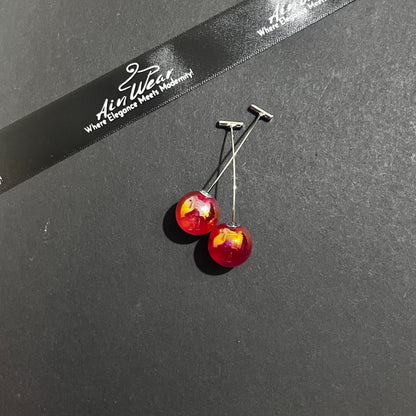 Aesthetic Red Cherry Earrings