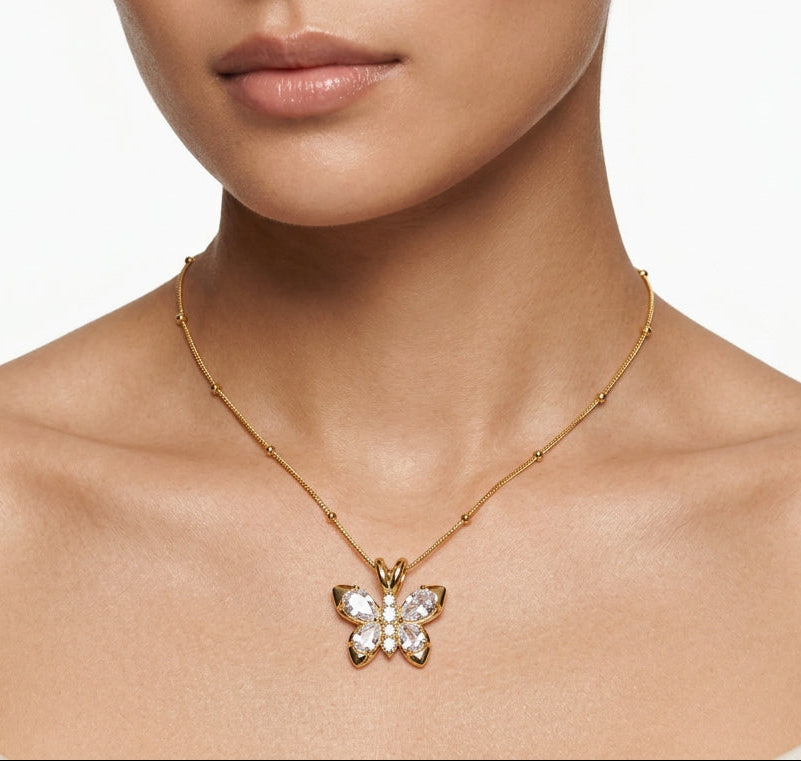 Viral Anti Tarnish Butterfly Pendant