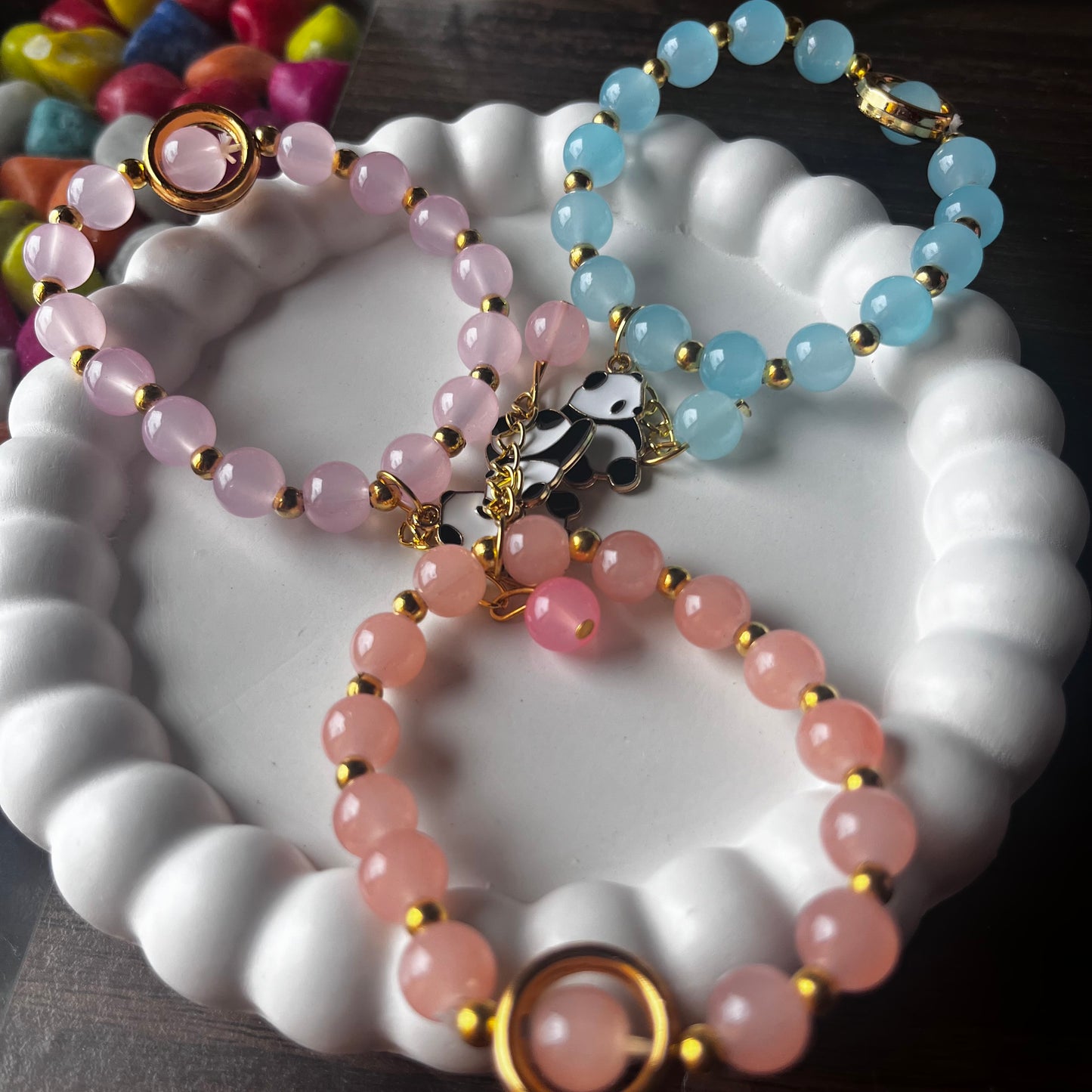 Panda Charm Bracelet Trio Combo
