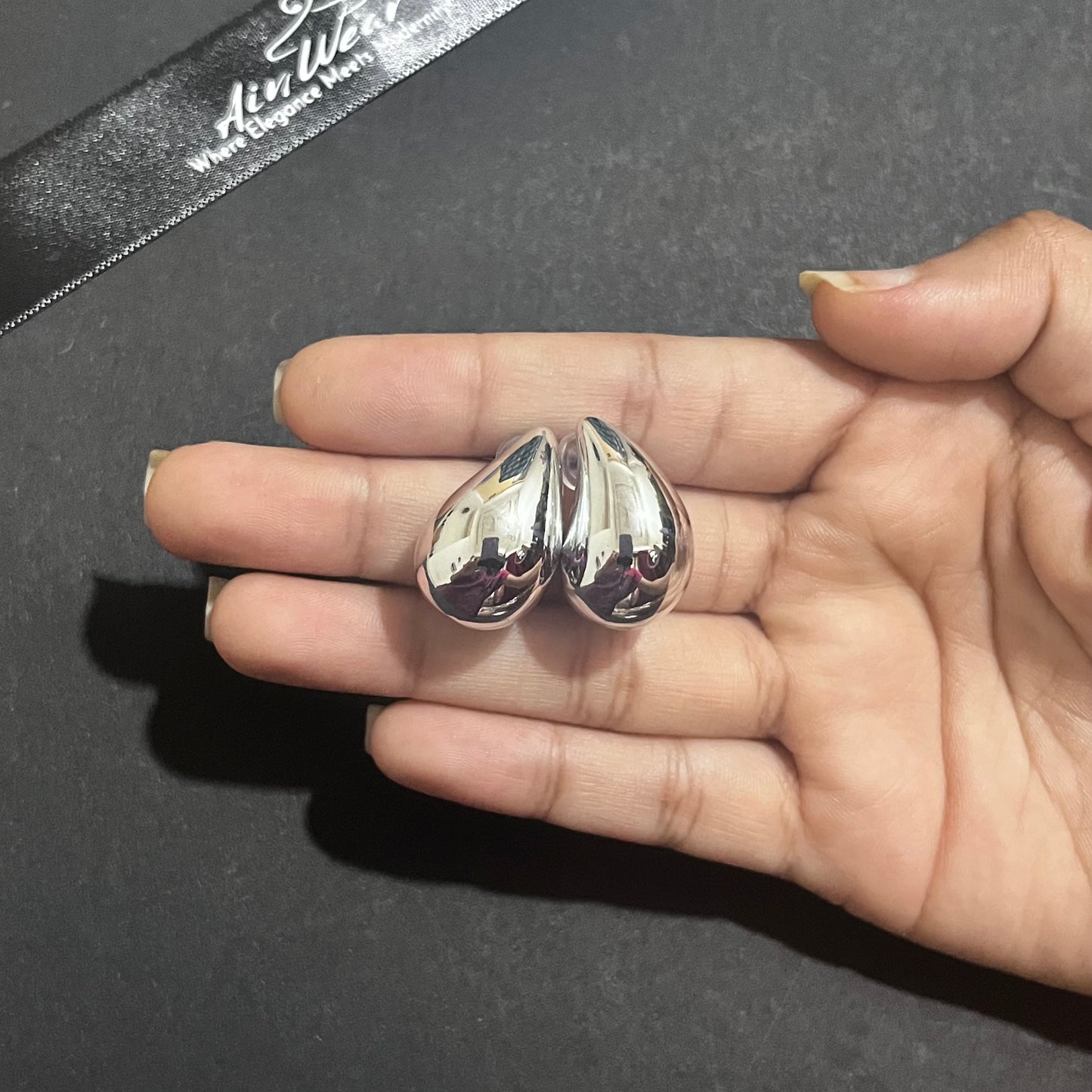 Silver Teardrop Earring