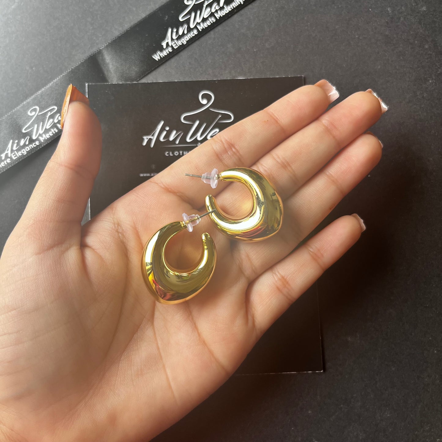 Golden Stud Earring