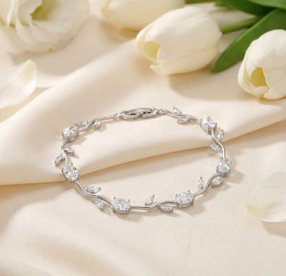 Viral Silver Tulip Anti Tarnish Bracelet