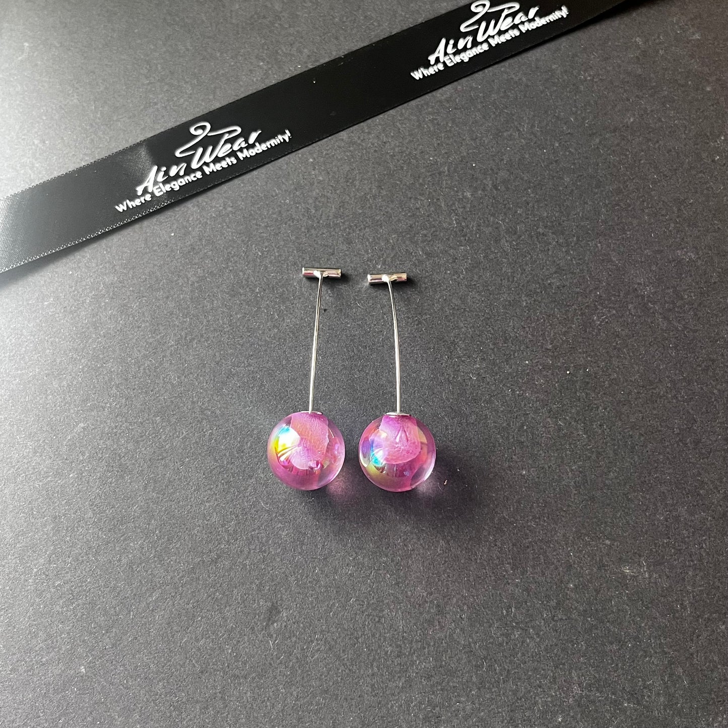 Aesthetic Pink Cherry Earrings