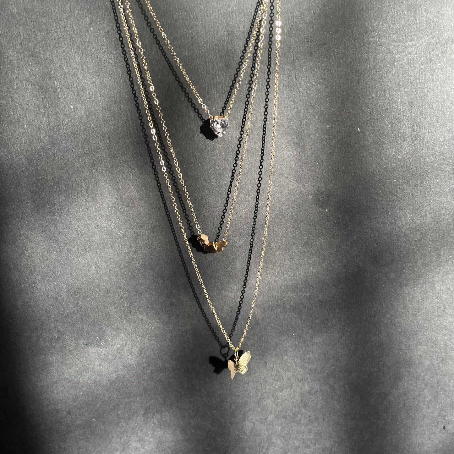 Heart & Butterfly Necklace