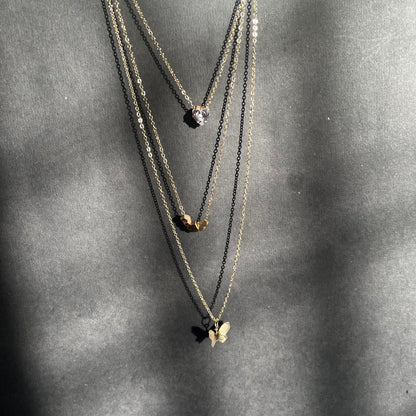 Heart & Butterfly Necklace