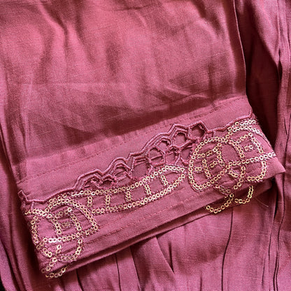 Noor Pink Embroidered Cut Work Suit