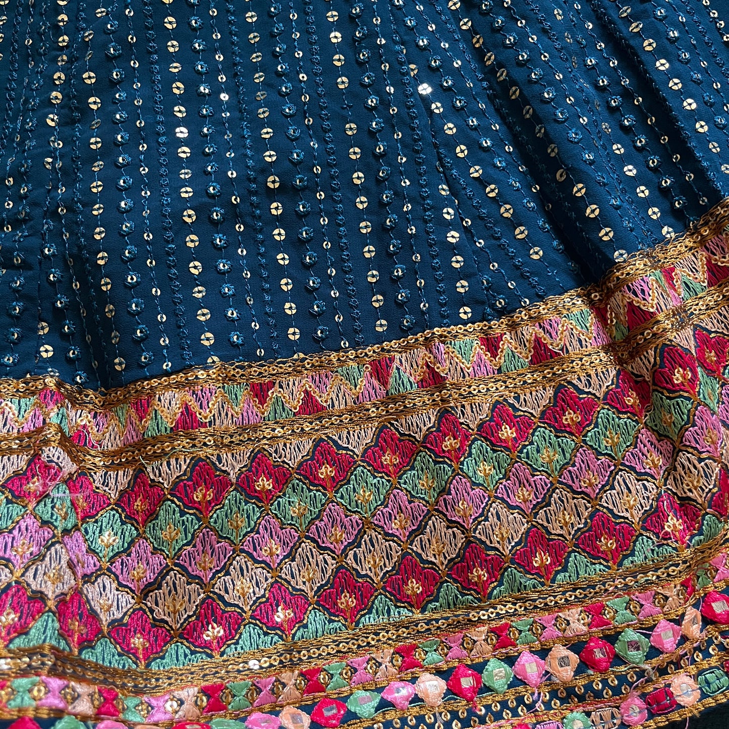 Zarqash Teal Garara Suit