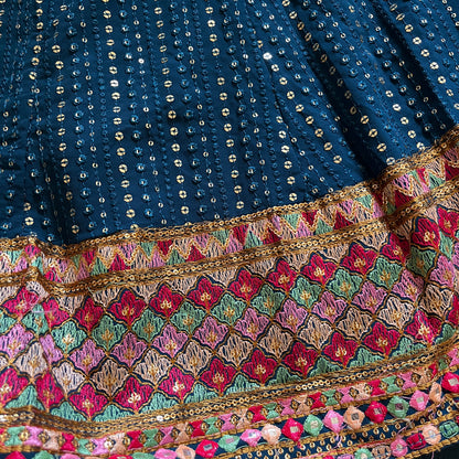 Zarqash Teal Garara Suit