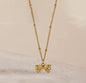 Gold Plated Stainless Steel Anti Tarnish Bow Themed Pendant