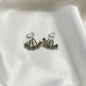 Silver Starburst Stud Korean Earrings