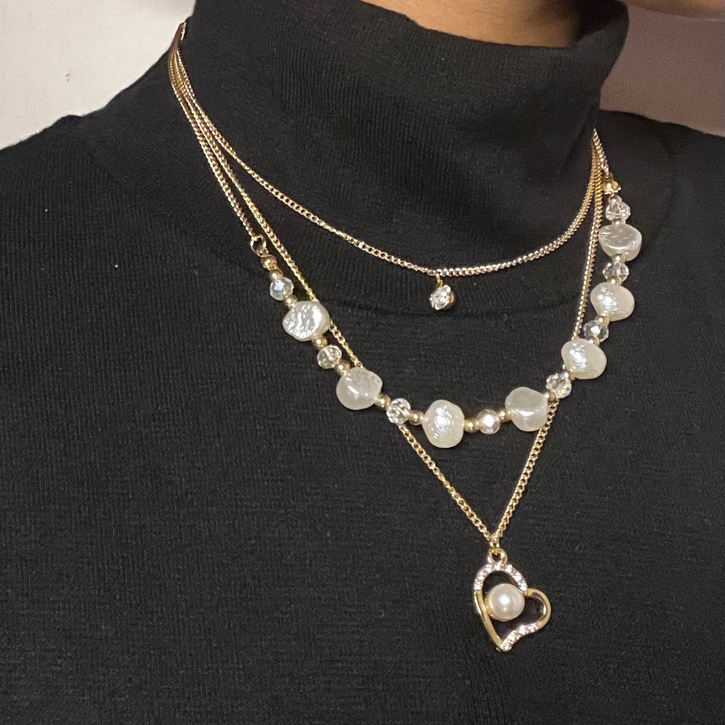 Heart & Shells Layered Necklace