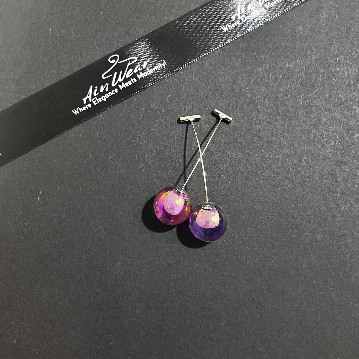 Aesthetic Pink Cherry Earrings
