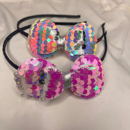 Unicorn & Rainbow Sequence Material Hair Band (Set Of 2) Ain Wear - Where Elegance Meets Modernity!